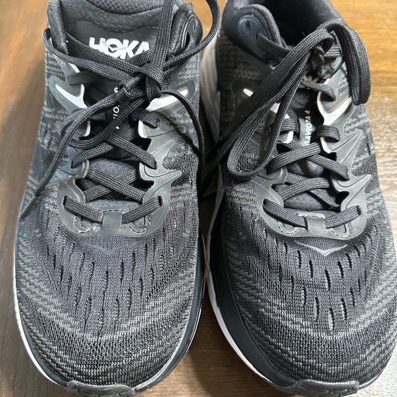 Hoka Black and White Gaviota 4 Athletic Sneakers - Picture 3 of 8